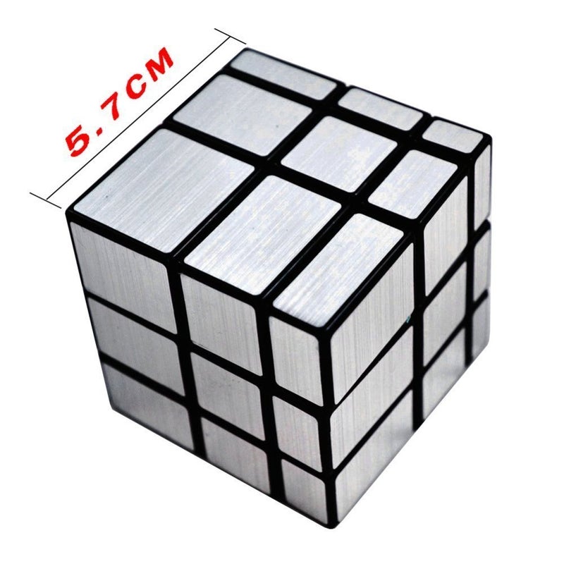 أهيوان AHYUAN 3x3x3 مرآة مكعب Dysmorphism ماجيك سرعة مكعب الفضة ثلاثية الأبعاد لغز مكعب للأطفال الألغاز اليد للبالغين - Image 3